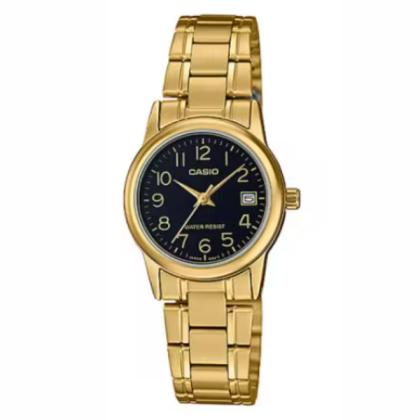 Casio General LTP-V002G-1B Gold Stainless Steel Band Women Watch